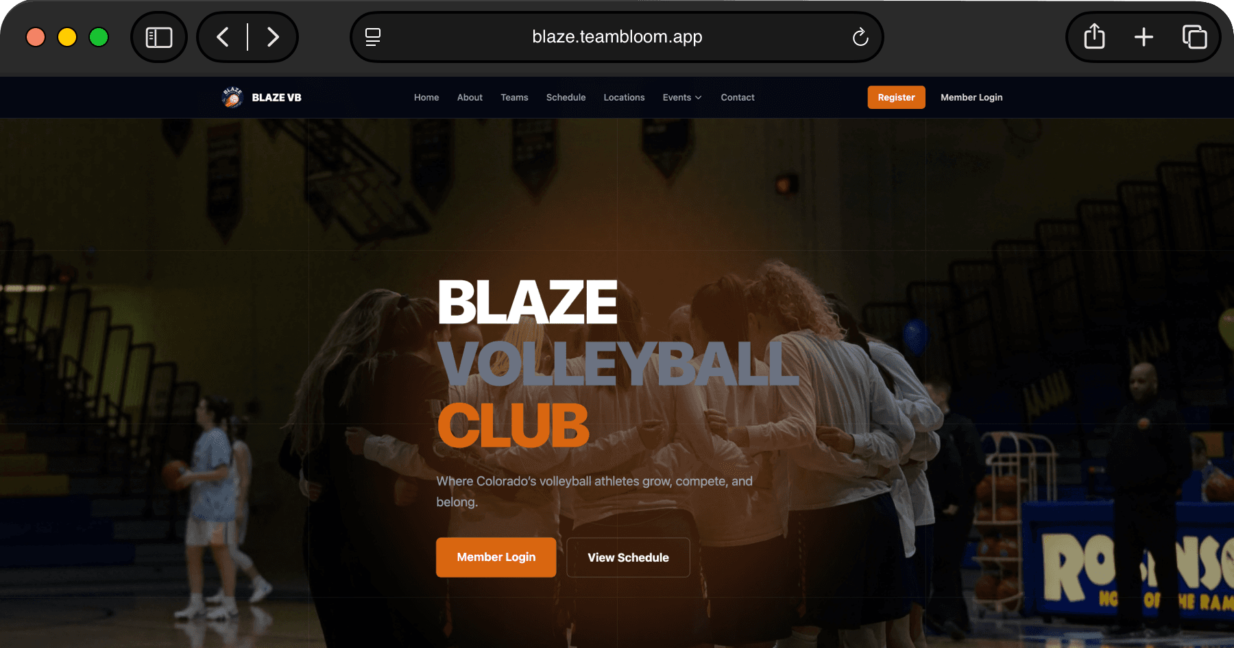 TeamBloom club management app